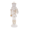 Modern Nutcracker with Gold Accents 14.5"H