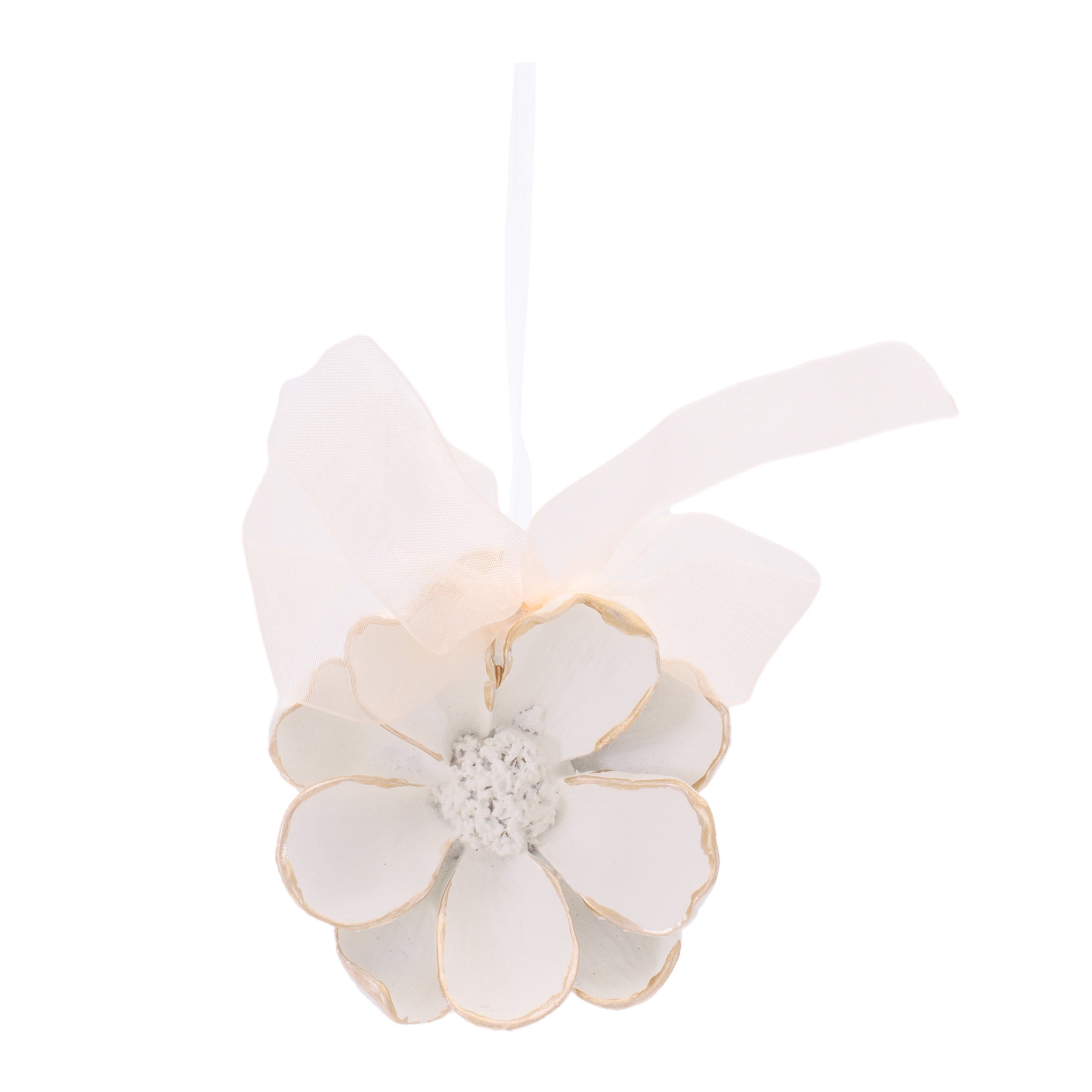 Floral Resin Ornament Set of 6
