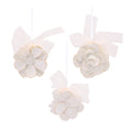 Floral Resin Ornament Set of 6