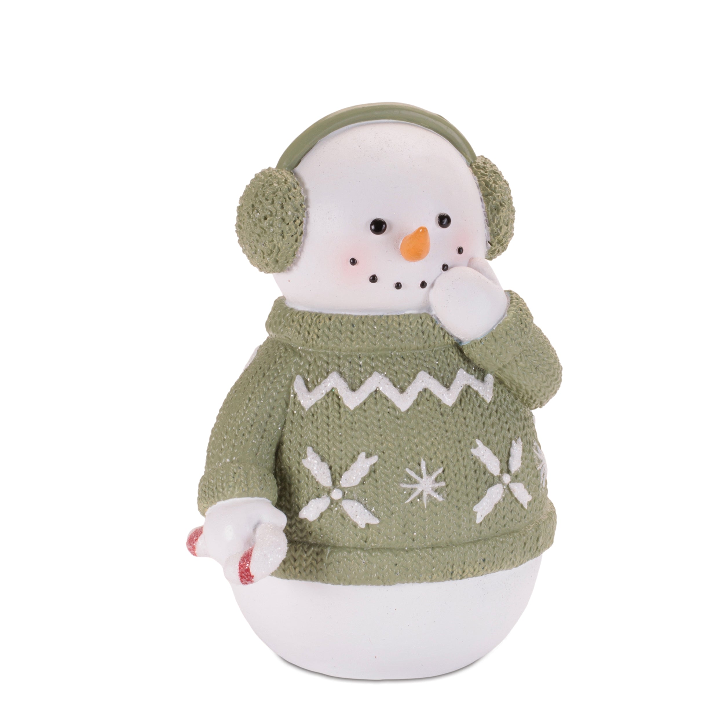 Snowman in Sweater with Glittered Accents (Set of 3)