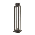 Modern Iron and Glass Taper Candle Lantern 15.75"H