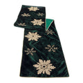 Embroidered Snowflake Table Runner 72"L