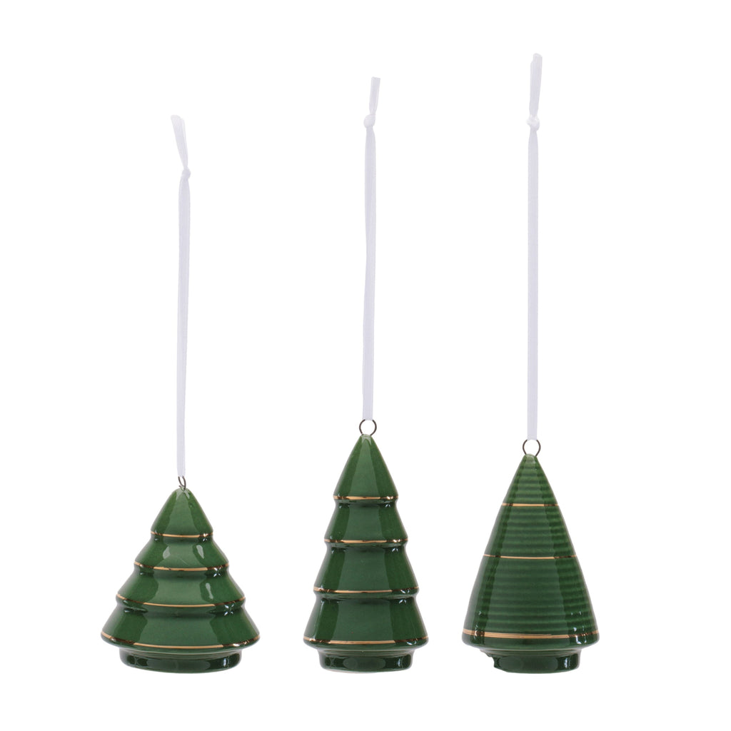 Ceramic Tree Ornament Set of 6
