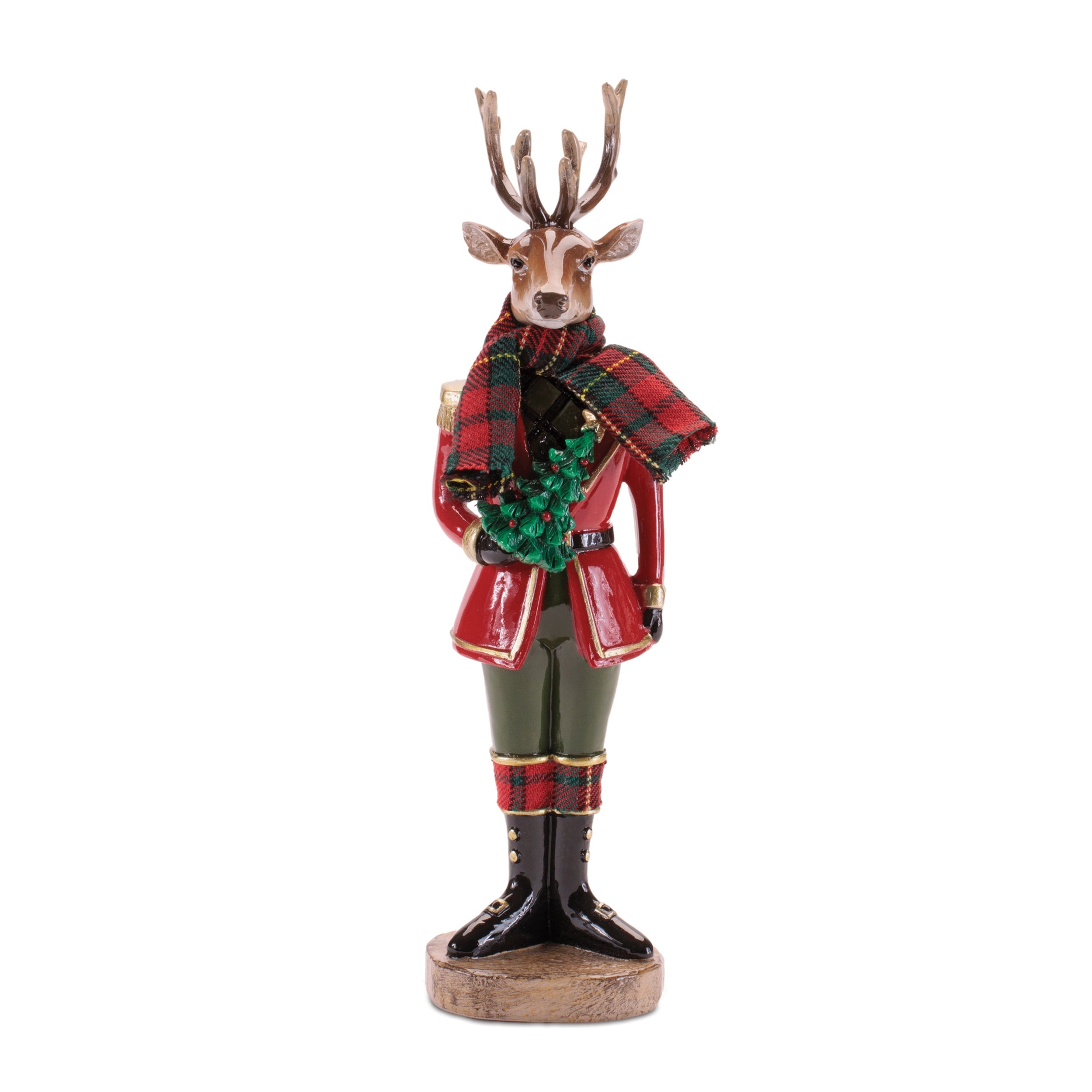 Plaid Deer Nutcracker Figurines (Set of 4)