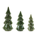 Scalloped Ceramic Pine Tree (Set of 3)