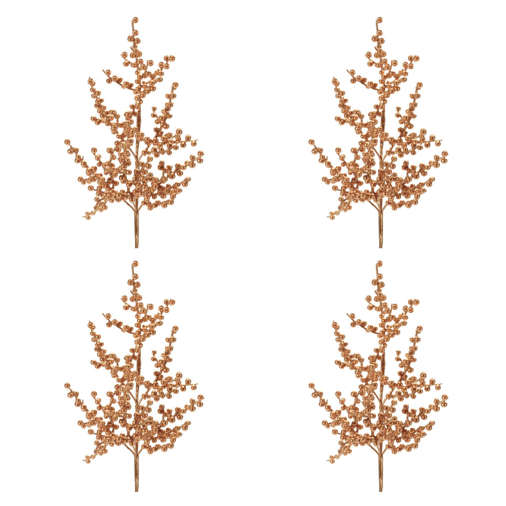 Metallic Berry Spray (Set of 4)