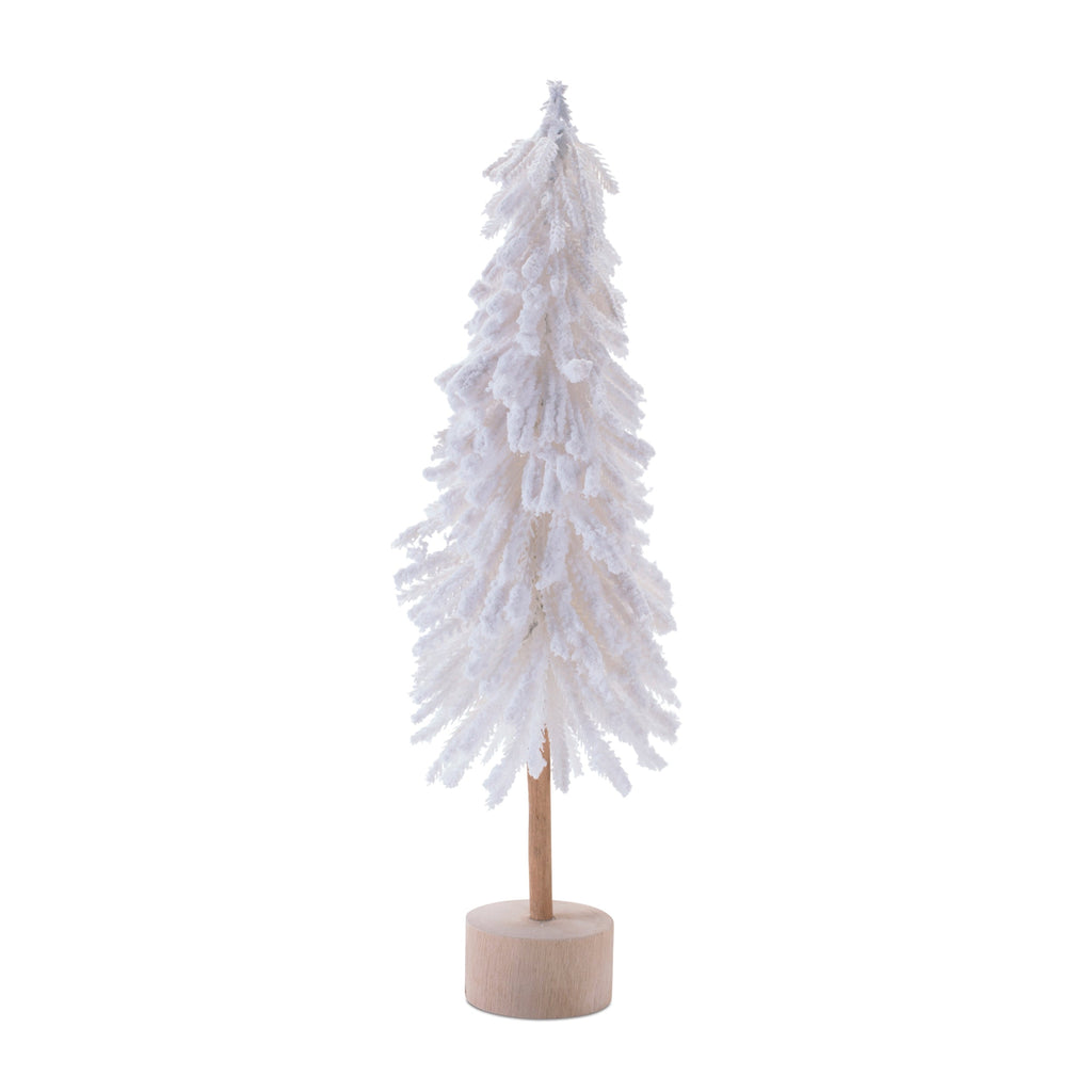 Flocked Pine Tree Tabletop DŽcor (Set of 3)