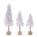 Flocked Pine Tree Tabletop DŽcor (Set of 3)