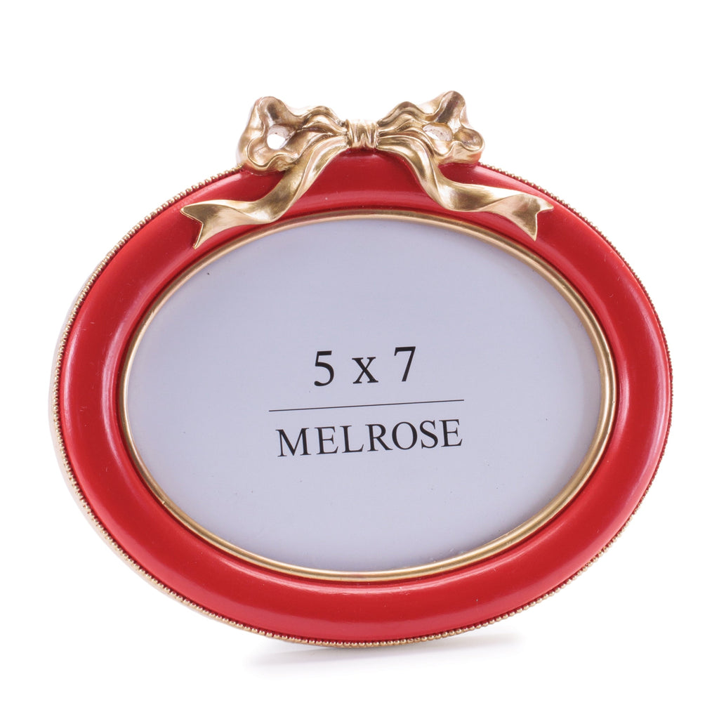 Red Oval Bow Photo Frames (Set of 2)