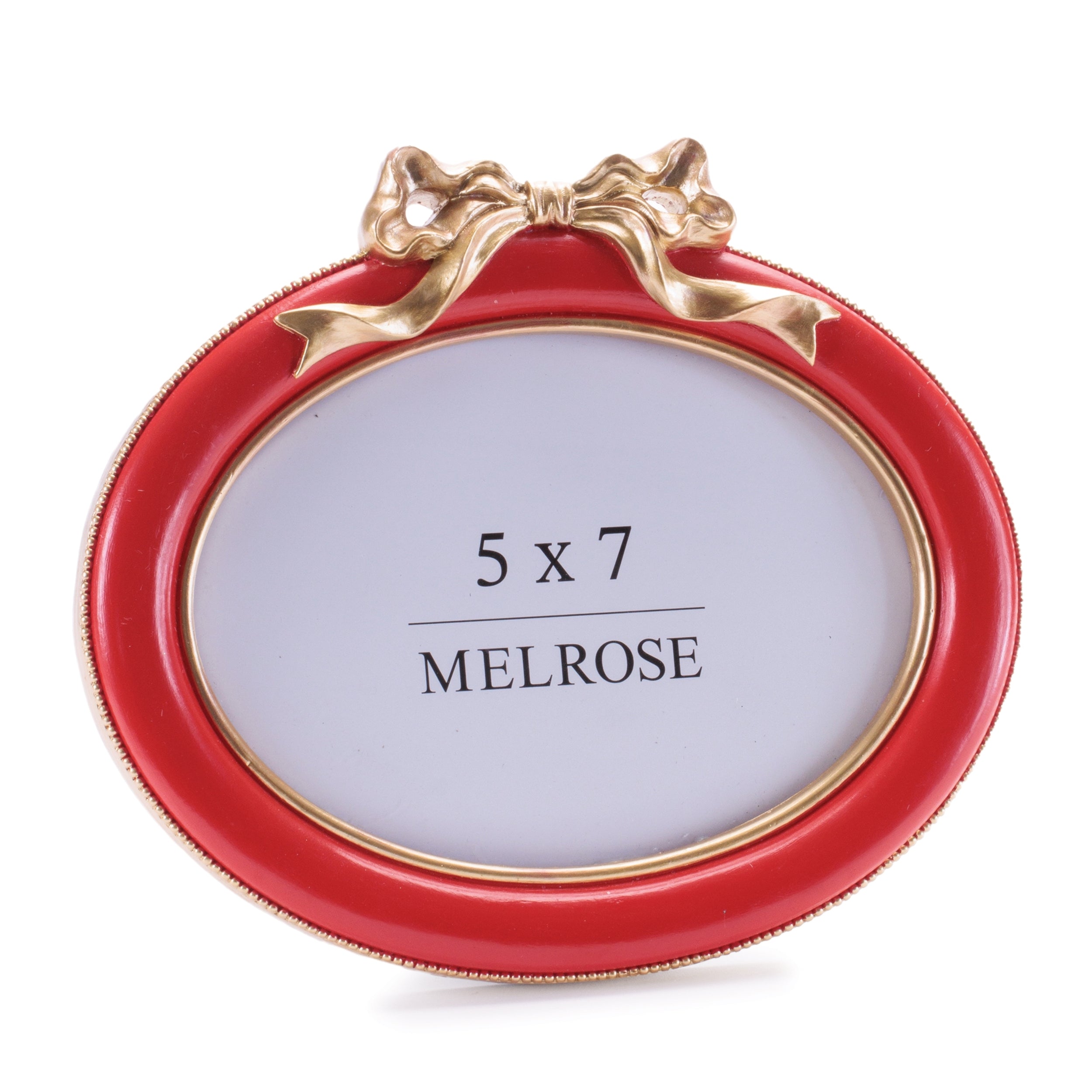 Red Oval Bow Photo Frames (Set of 2)