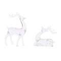 Clear Acrylic Deer Figurines (Set of 2)