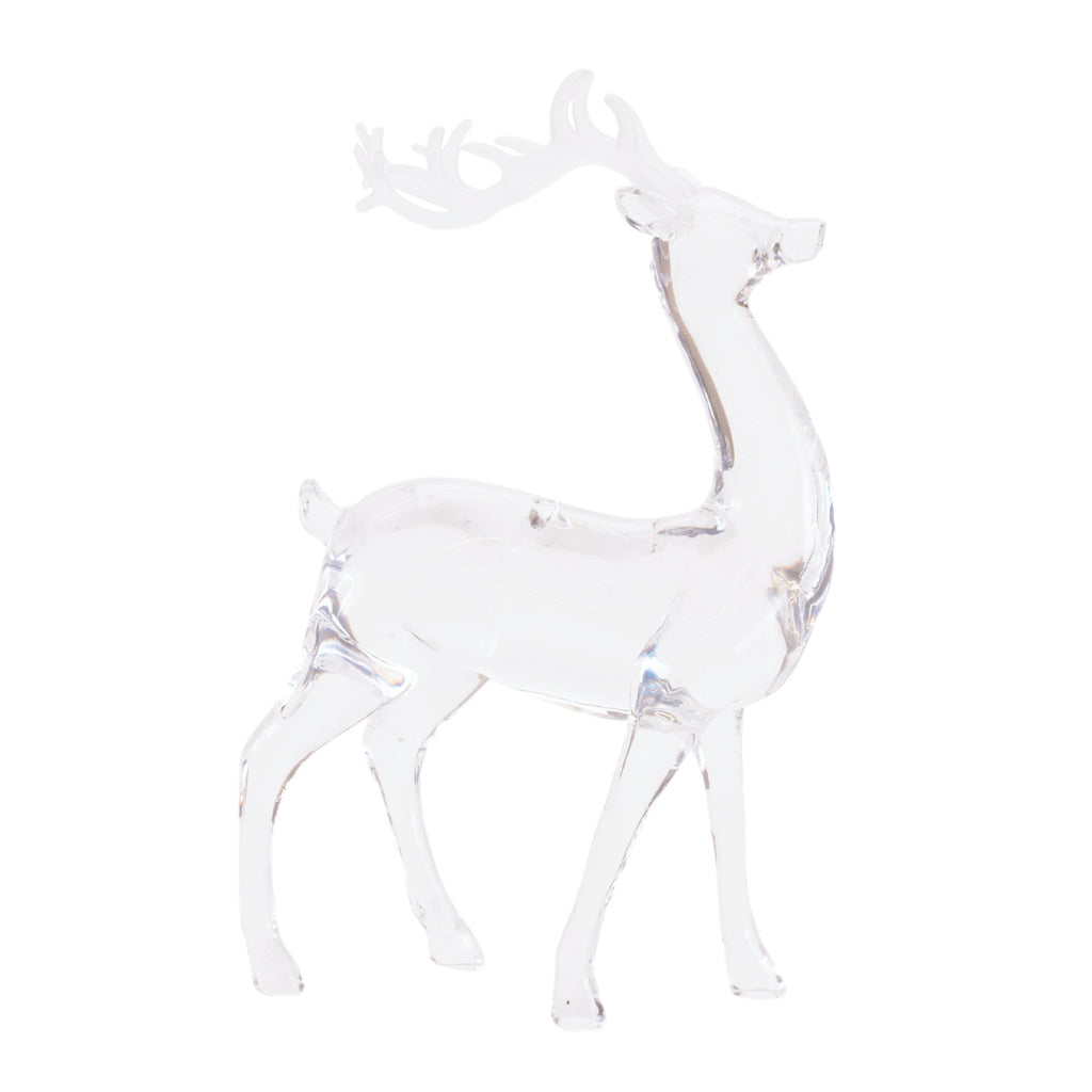 Clear Acrylic Deer Figurines (Set of 2)