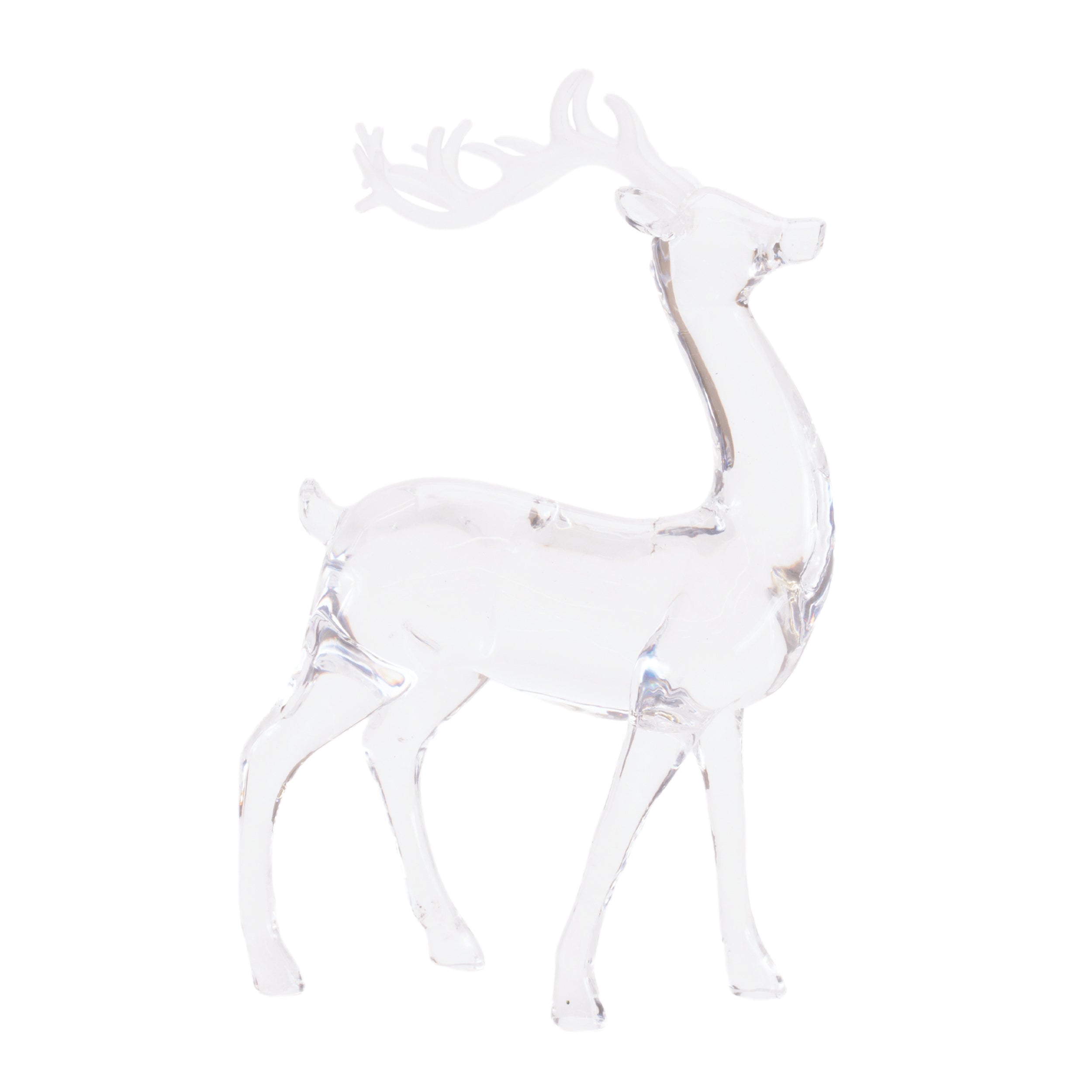 Clear Acrylic Deer Figurines (Set of 2)