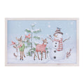 Framed Snowman and Deer Wall Art 20"L
