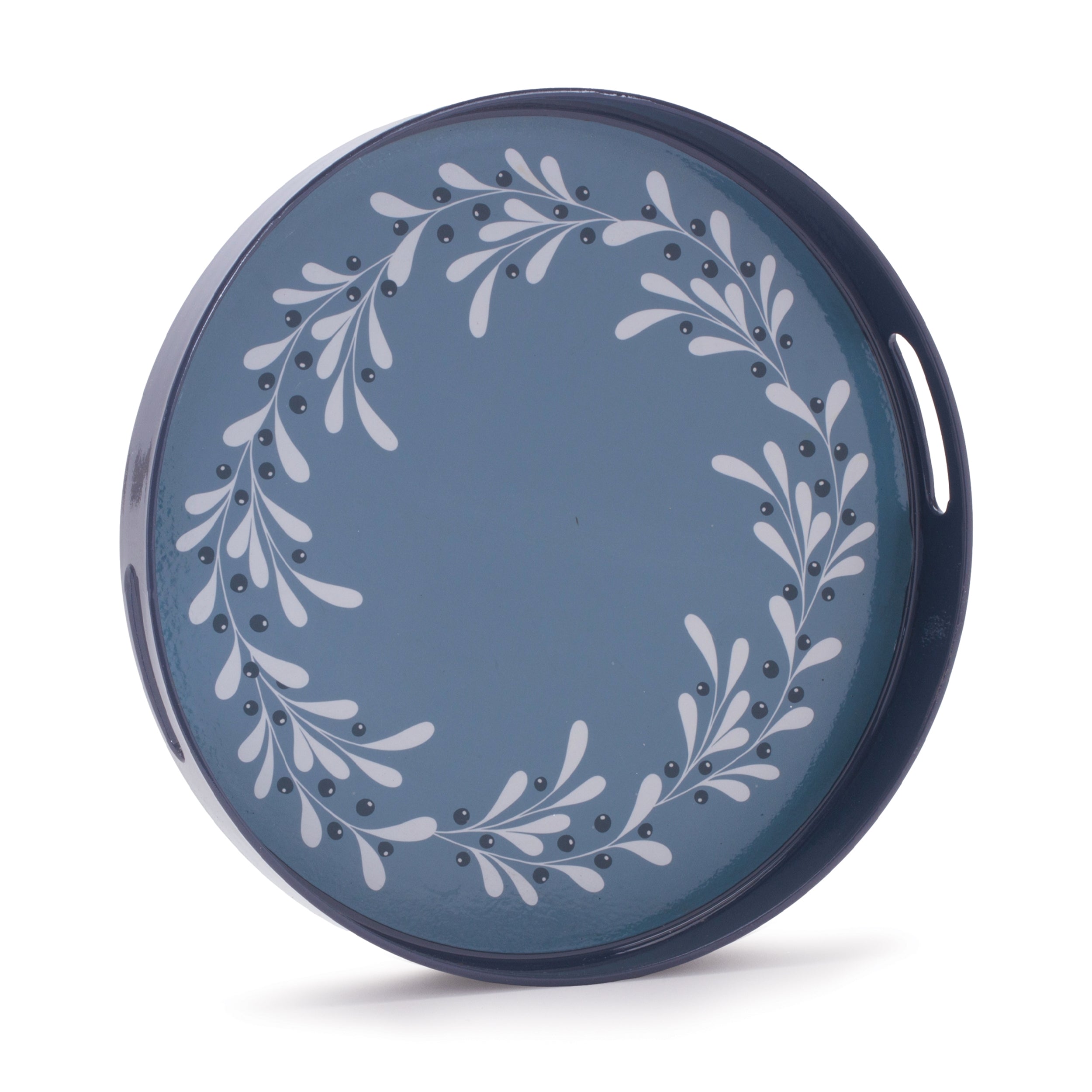 Winter Botanical Wreath Tray 13.5"D