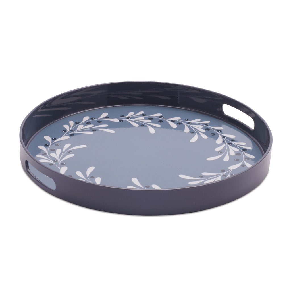 Winter Botanical Wreath Tray 13.5"D