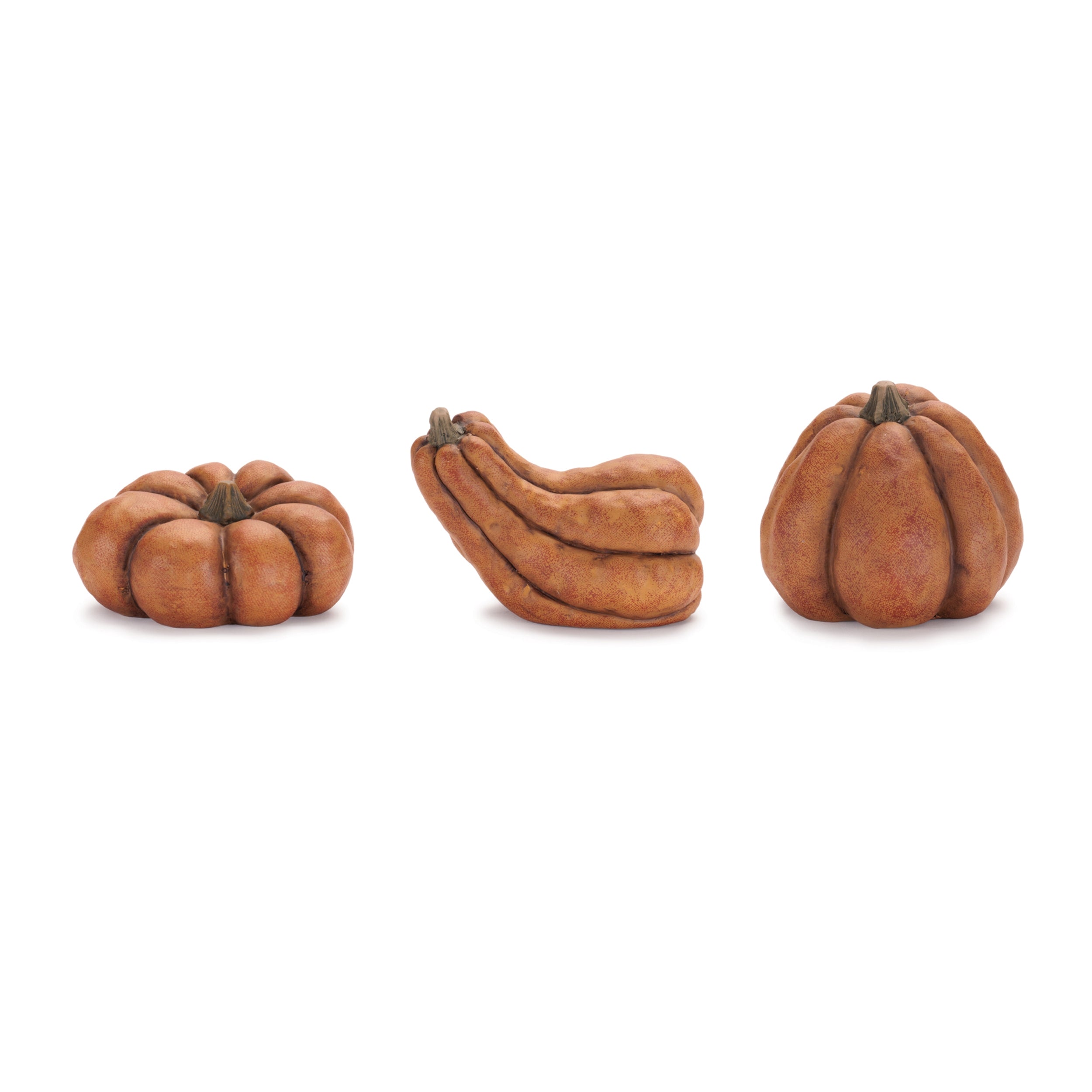 Rustic Terra Cotta Pumpkin Decor (Set of 3)