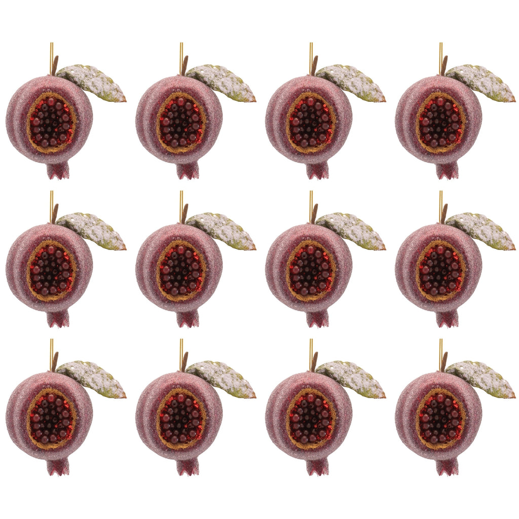 Jeweled Pomegranate Ornament (Set of 12)