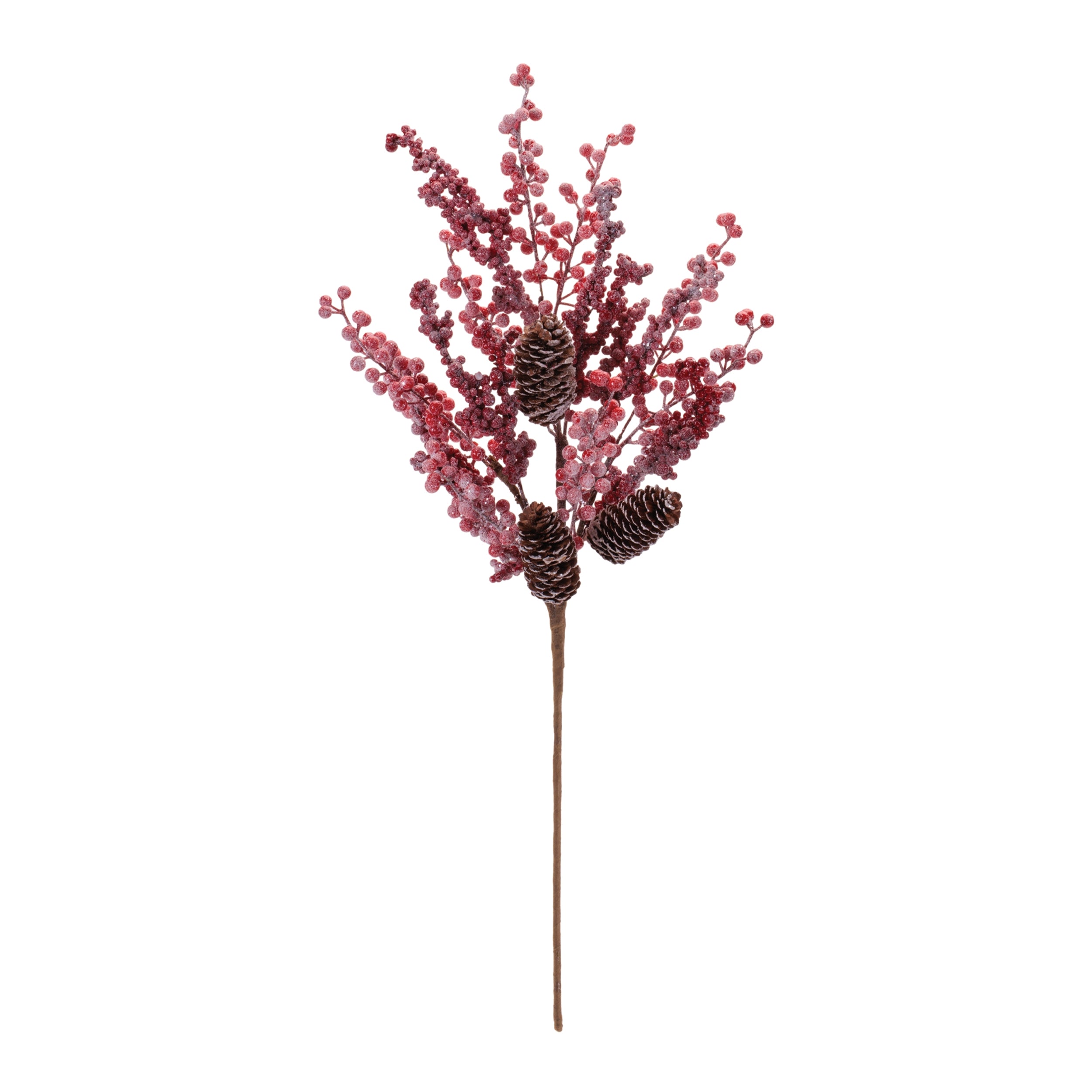Frosted Pinecone Berry Spray (Set of 2)