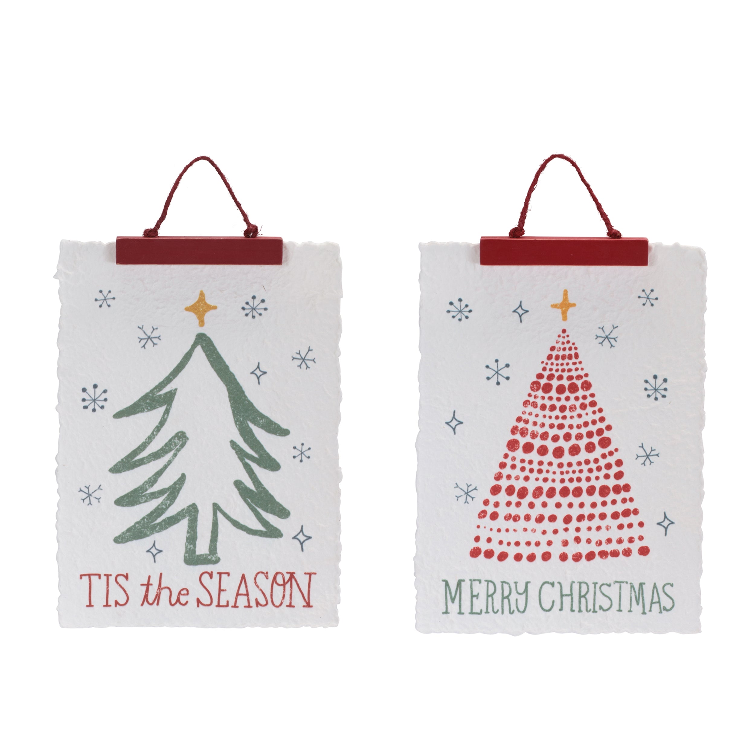 Merry Christmas & Tis the Season Tree Banner (Set of 2)