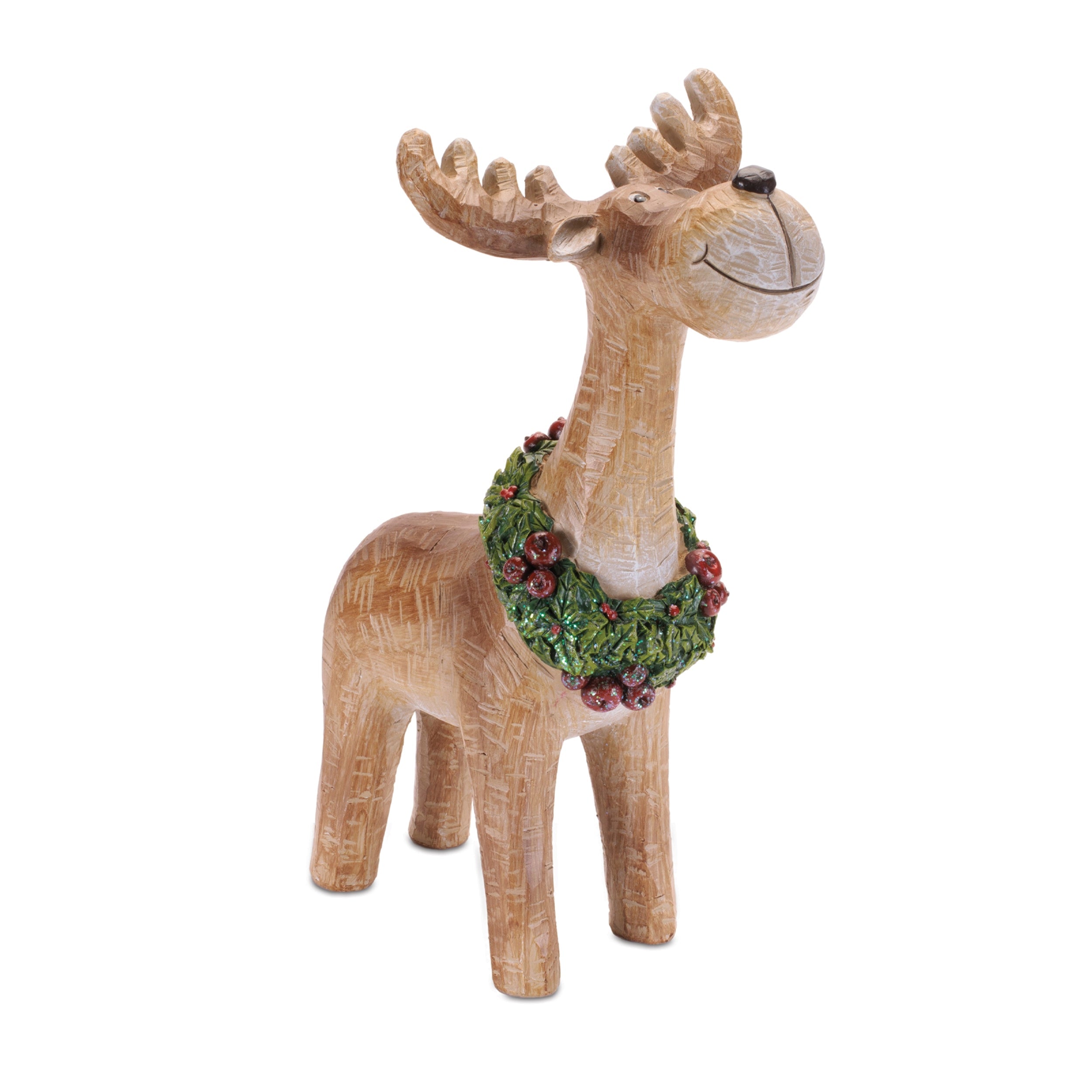 Whimsical Moose with Wreath 11.5"H