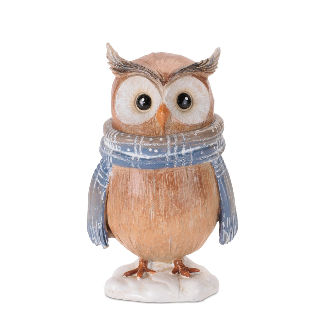 Winter Owl and Bird Figurines (Set of 6)