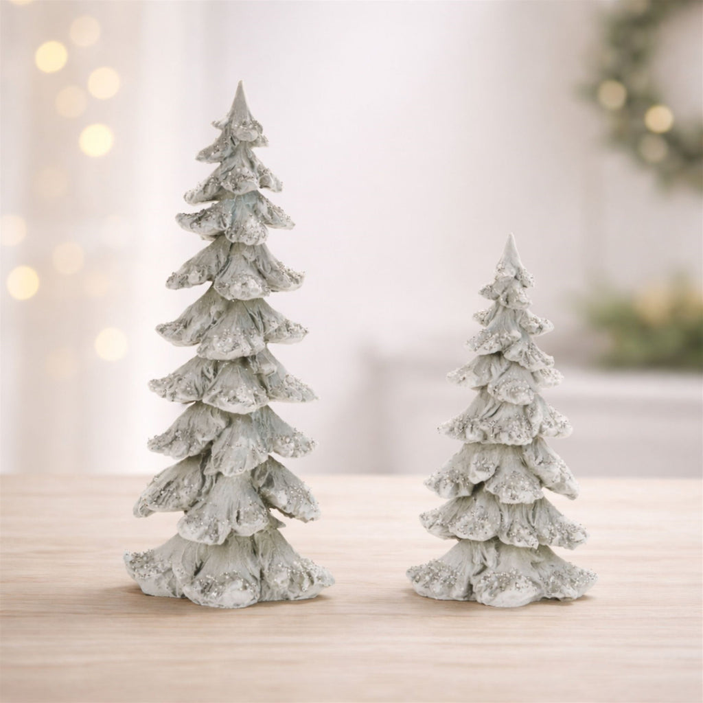 Frosted Evergreen Tree (Set of 2)