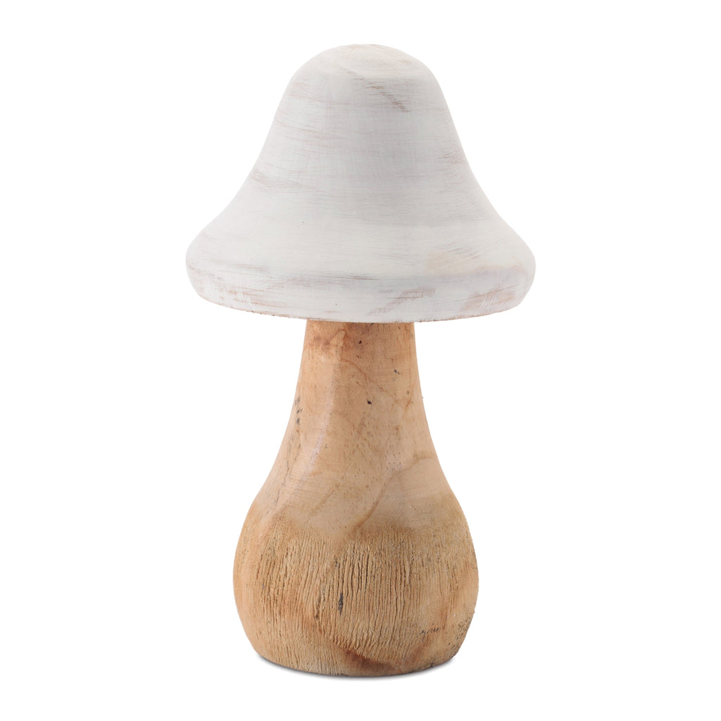 Rustic Wooden Mushroom DŽcor (Set of 2)