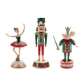 Nutcracker Soldier, Mouse & Ballerina Figurines (Set of 3)