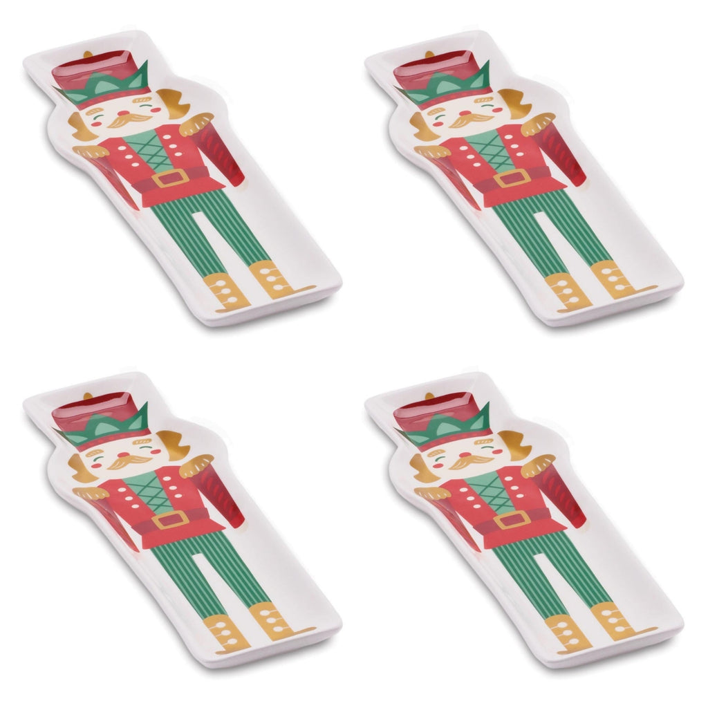 Ceramic Nutcracker Holiday Trinket Dish (Set of 4)