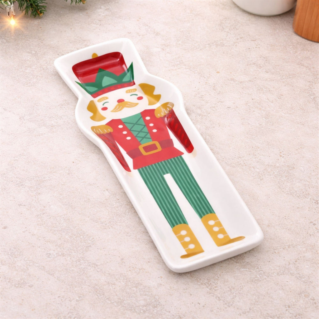Ceramic Nutcracker Holiday Trinket Dish (Set of 4)