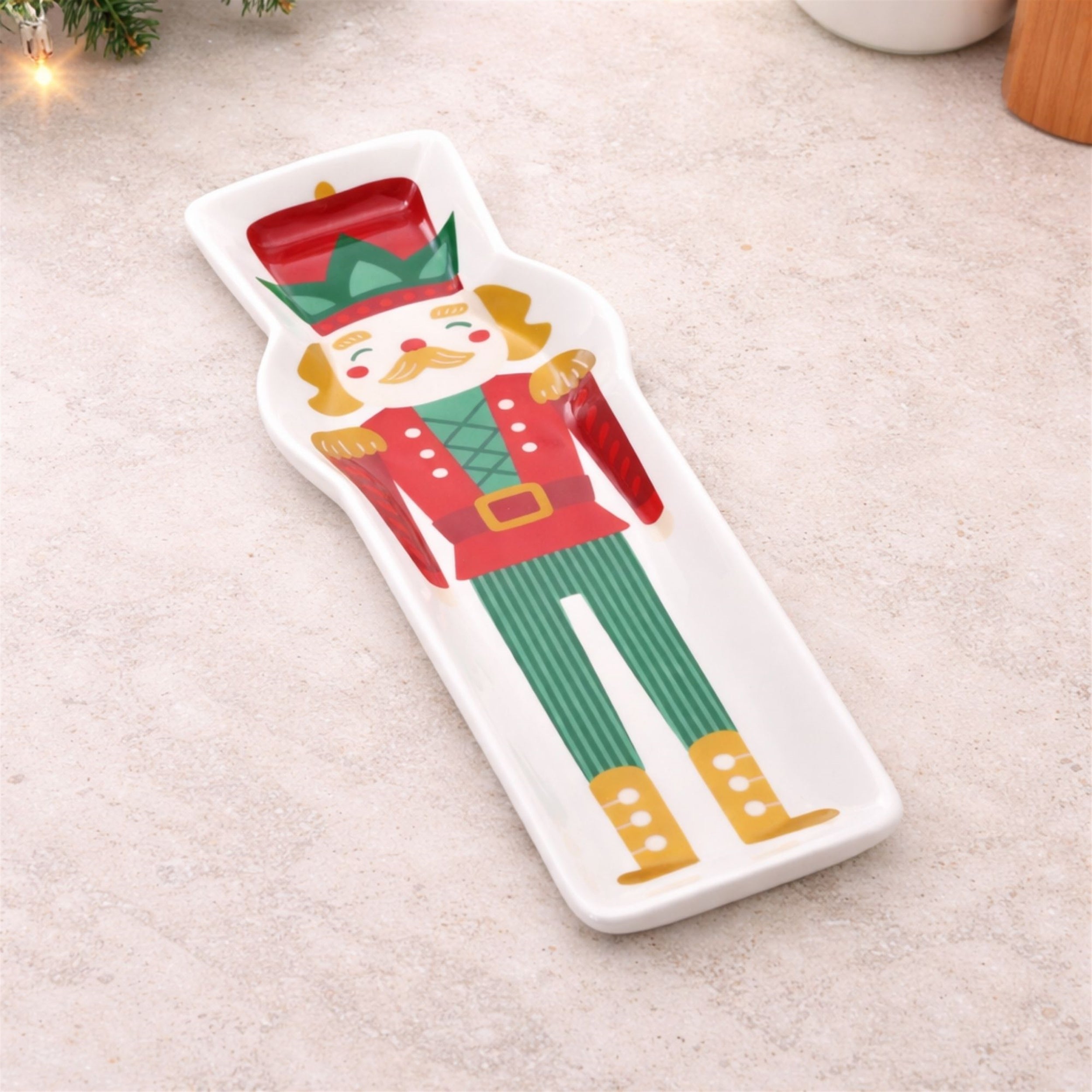 Ceramic Nutcracker Holiday Trinket Dish (Set of 4)