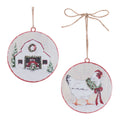 Double-Sided Farmhouse Disc Ornament (Set of 12)