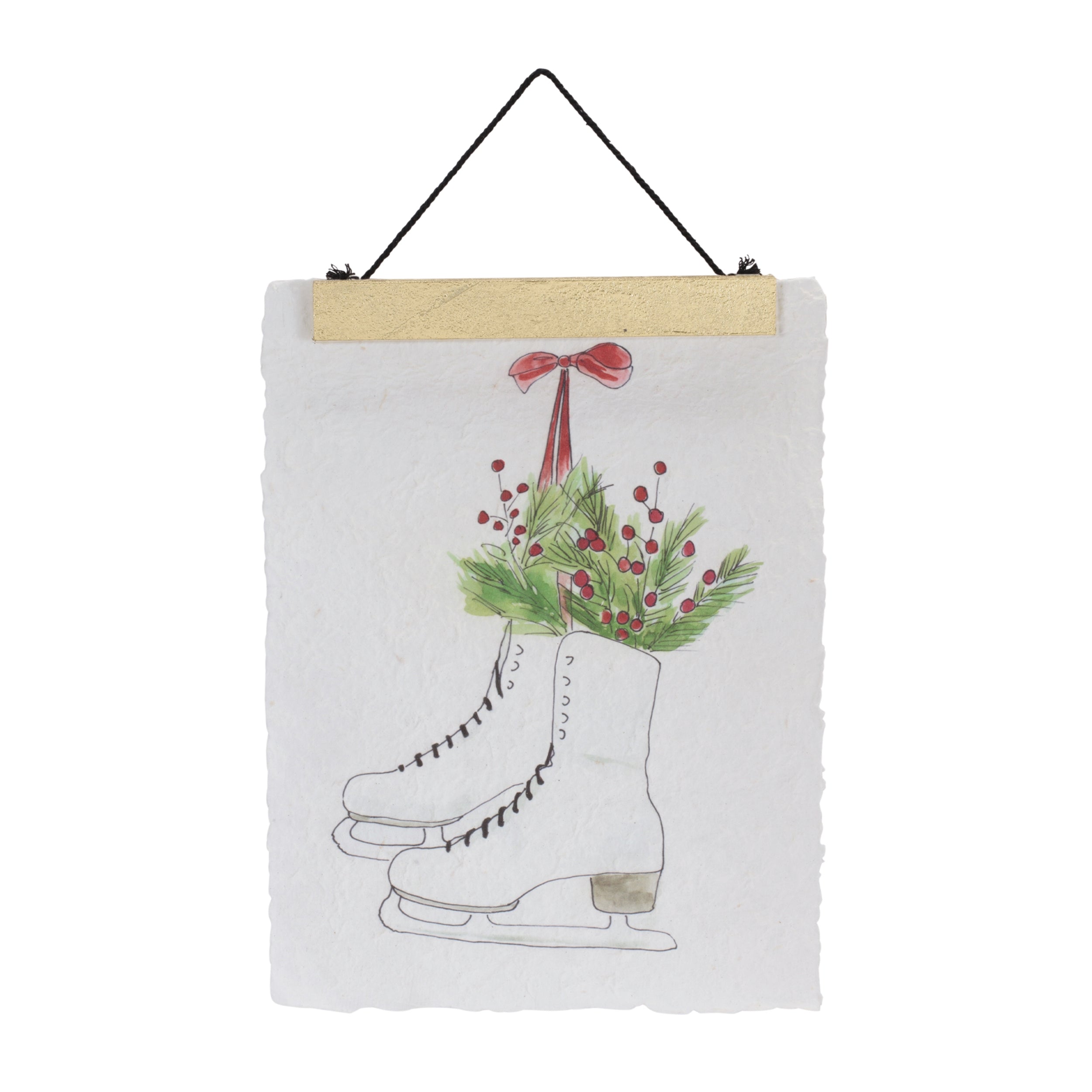 Christmas Tree & Ice Skate Holiday Banner (Set of 2)