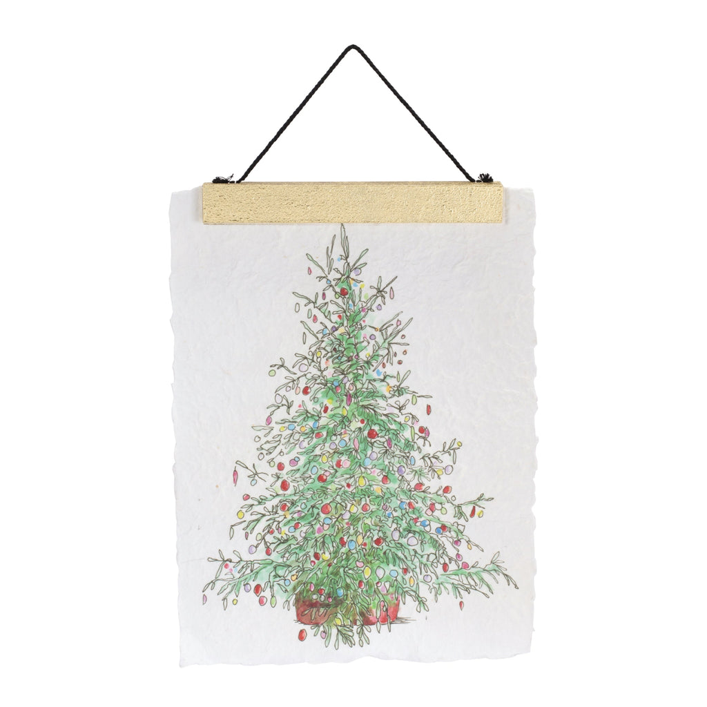 Christmas Tree & Ice Skate Holiday Banner (Set of 2)