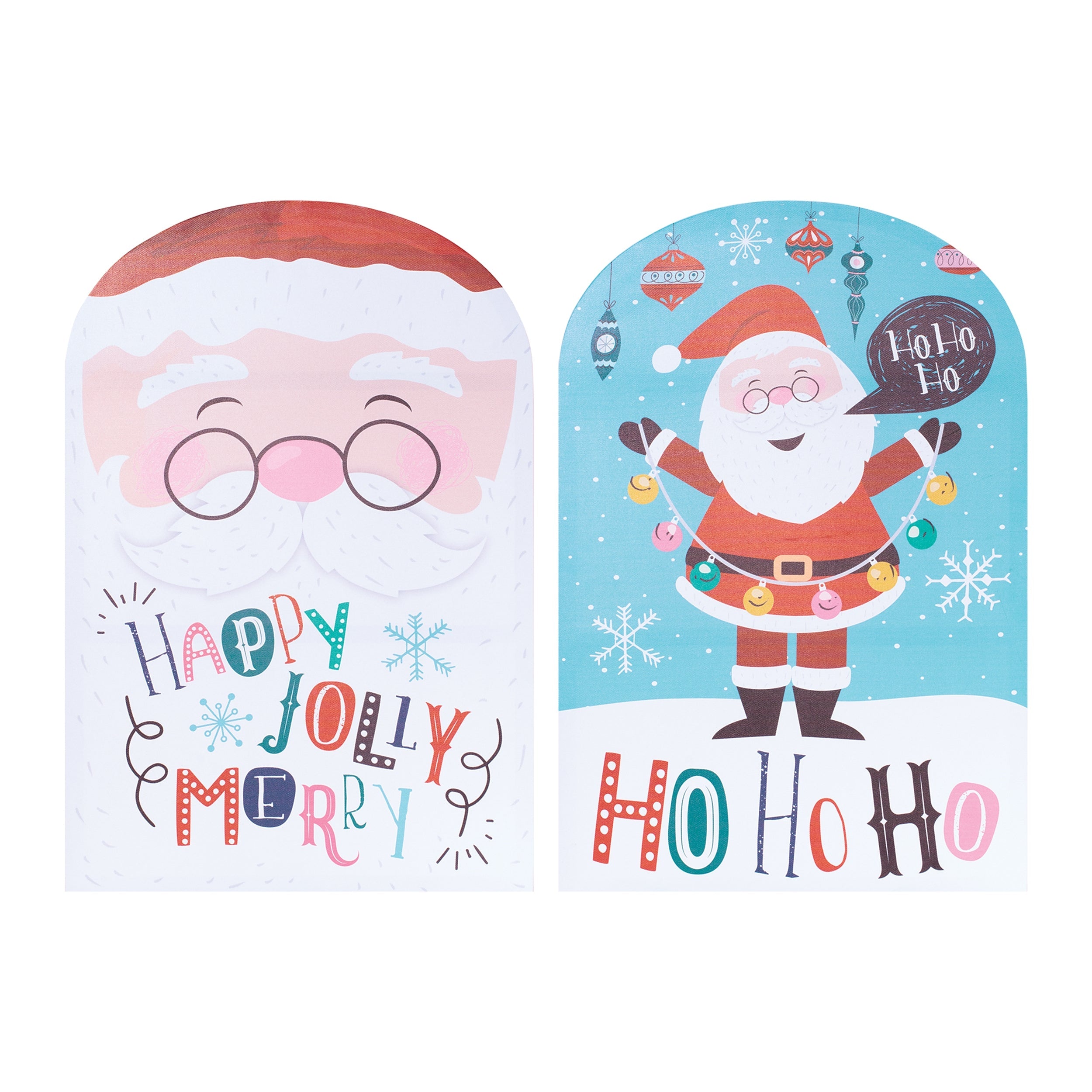 Whimsical Santa Christmas Wall Sign (Set of 2)