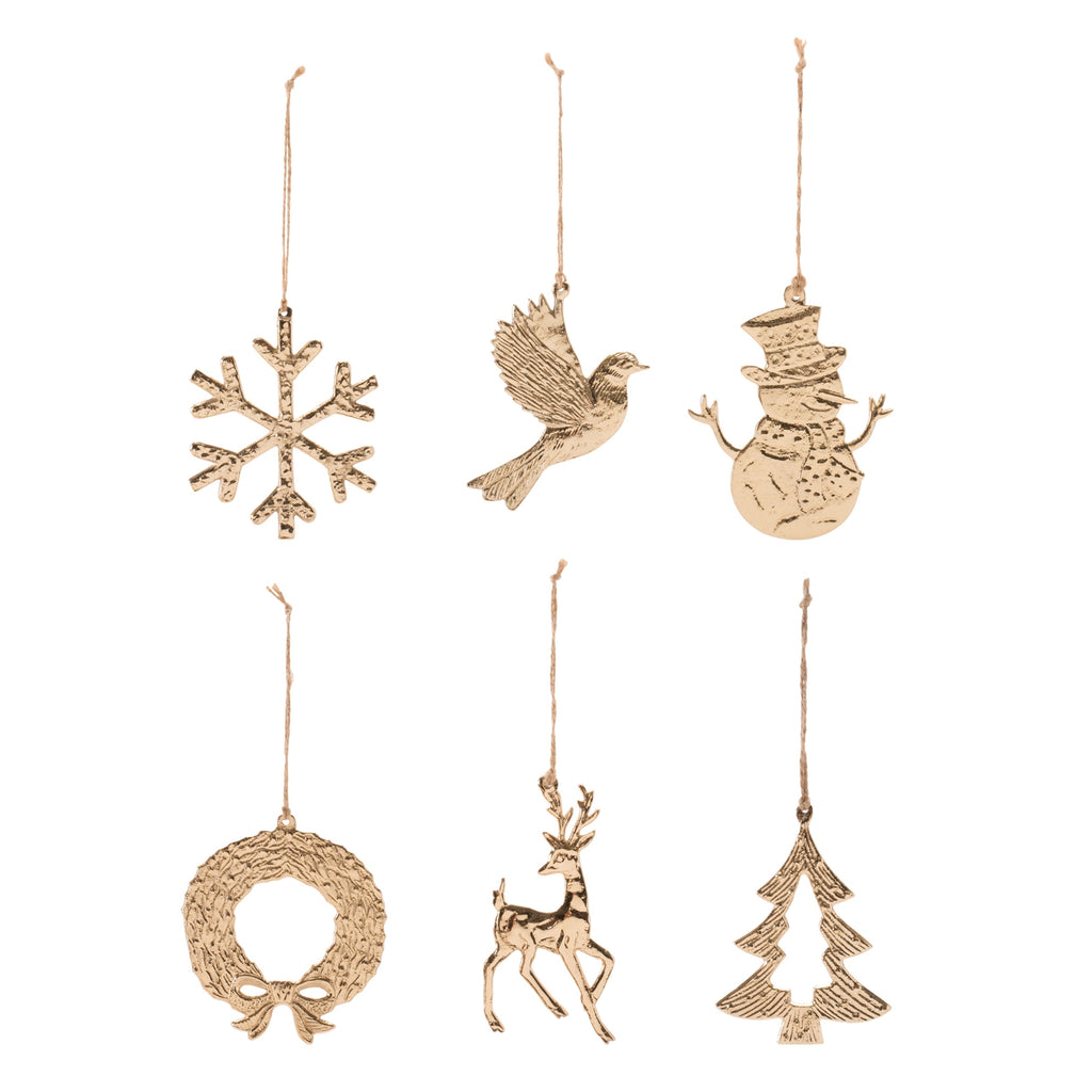 Aluminum Ornament Assortment Set of 6