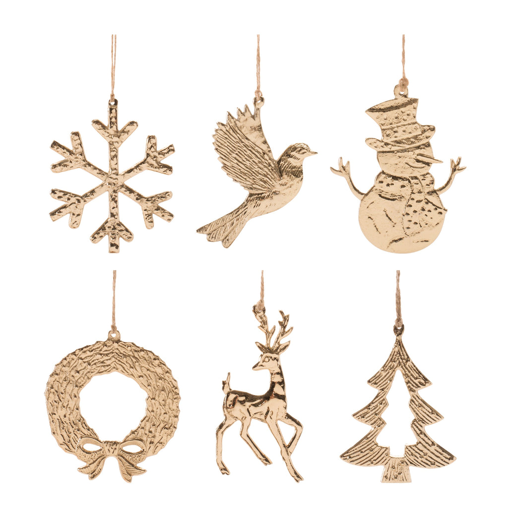 Aluminum Ornament Assortment Set of 6
