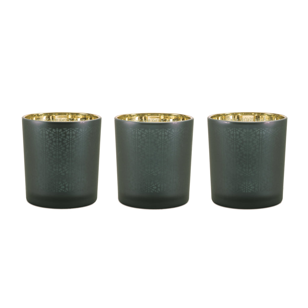Geometric Patterned Votive Holder (Set of 3)