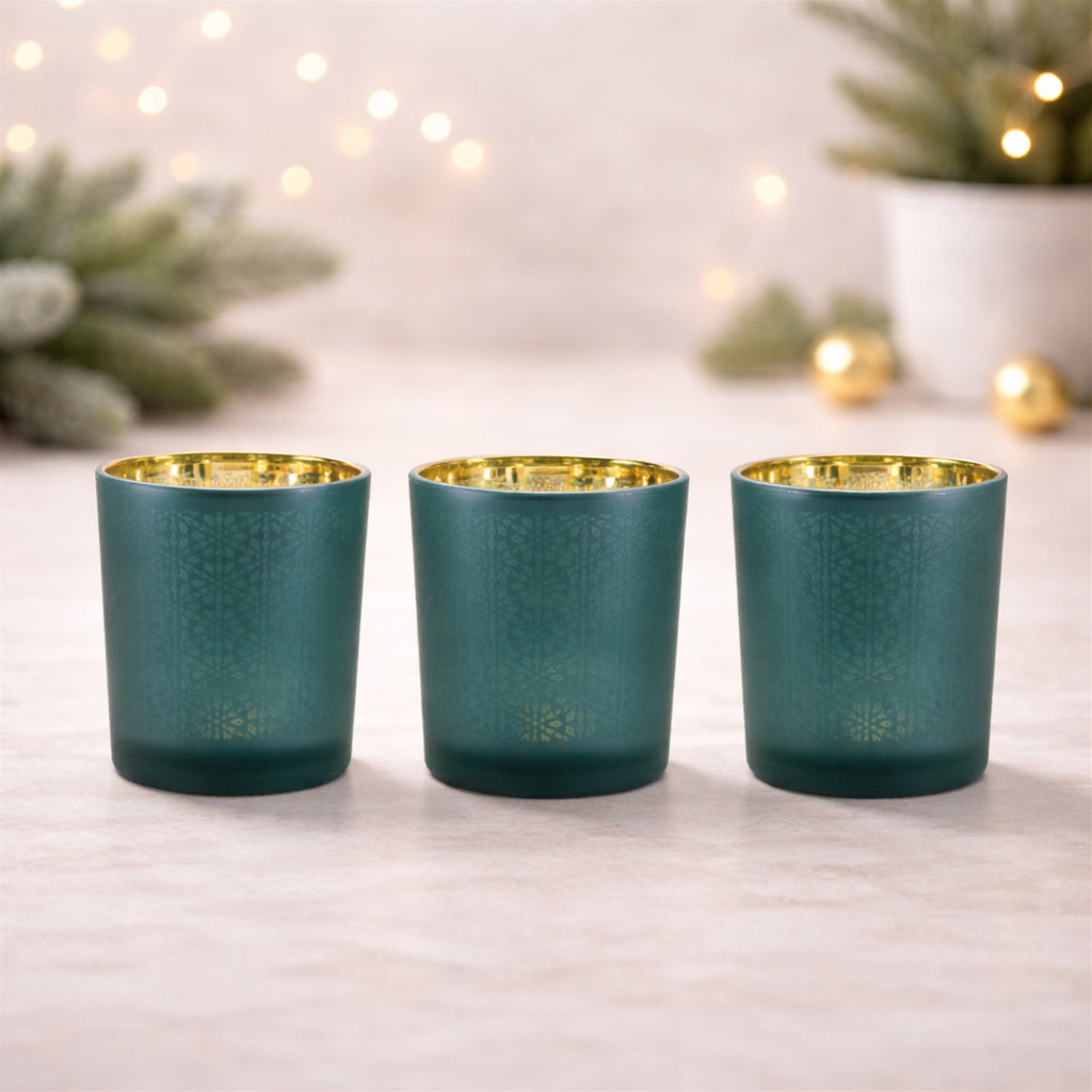 Geometric Patterned Votive Holder (Set of 3)
