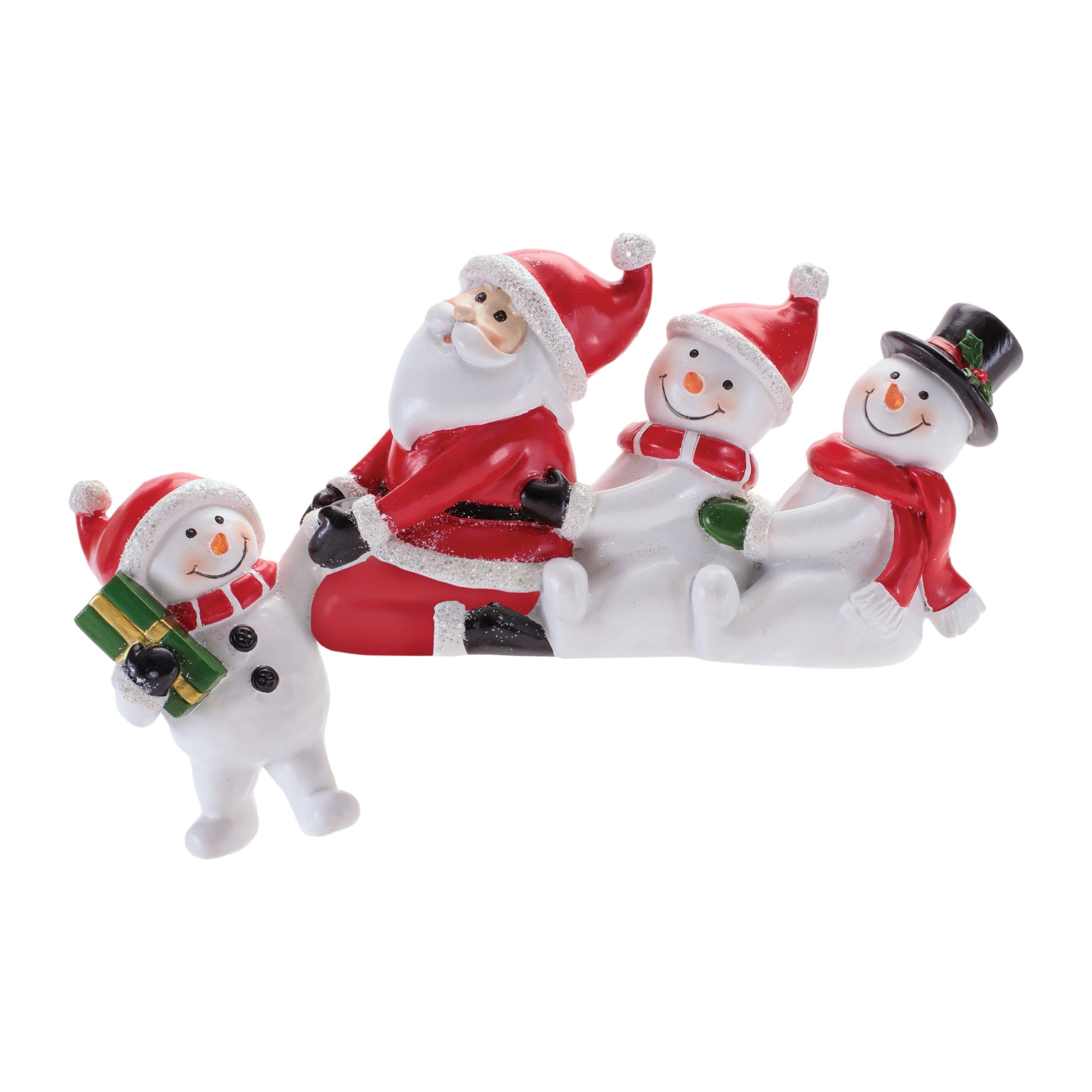 Santa and Snowmen Holiday Figurines (Set of 2)