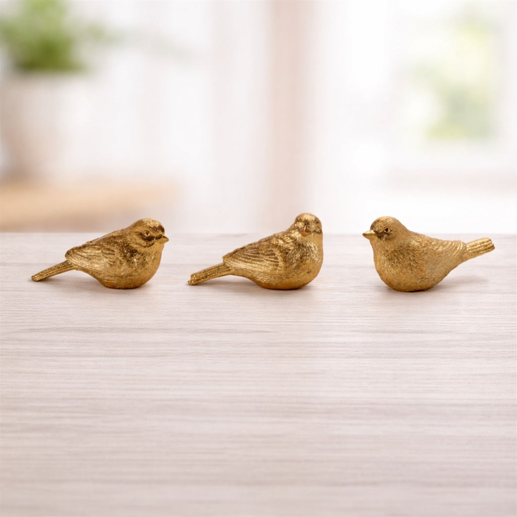 Metallic Bird Figurine (Set of 6)