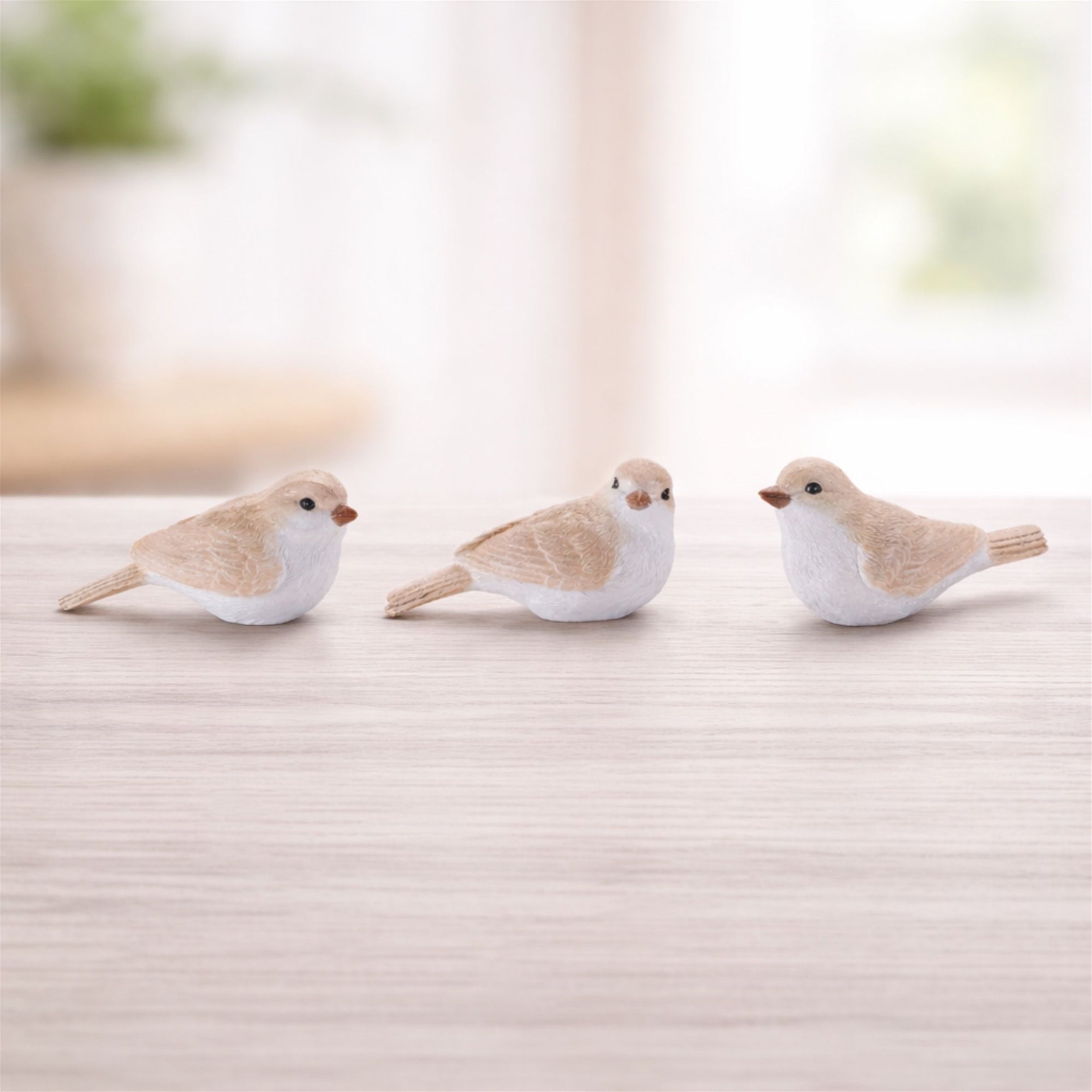 Glittered Bird Figurine (Set of 6)