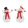 Holiday Snowman with Scarf and Cardinal Birds (Set of 2)