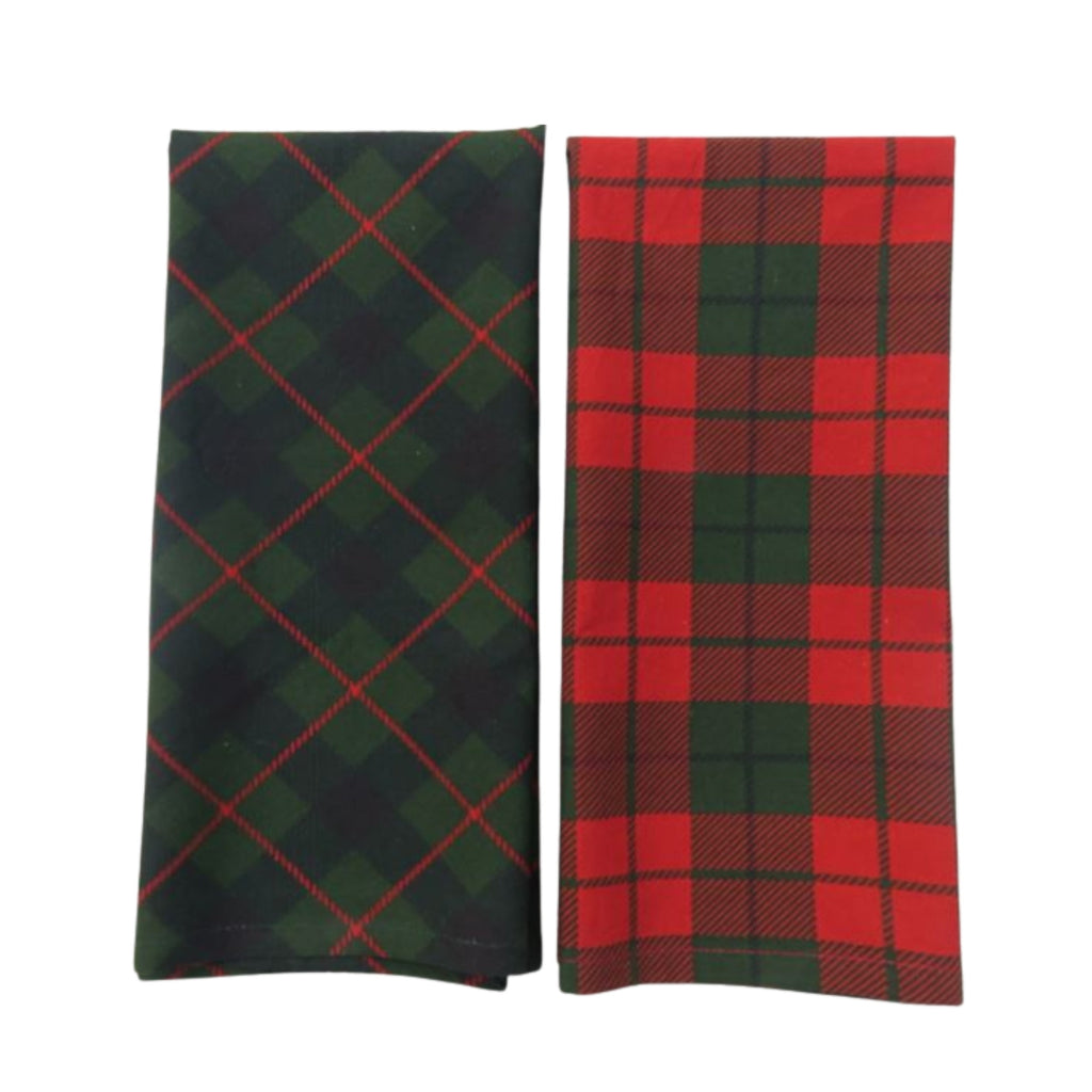 Plaid and Merry Christmas Tea Towel (Set of 3)