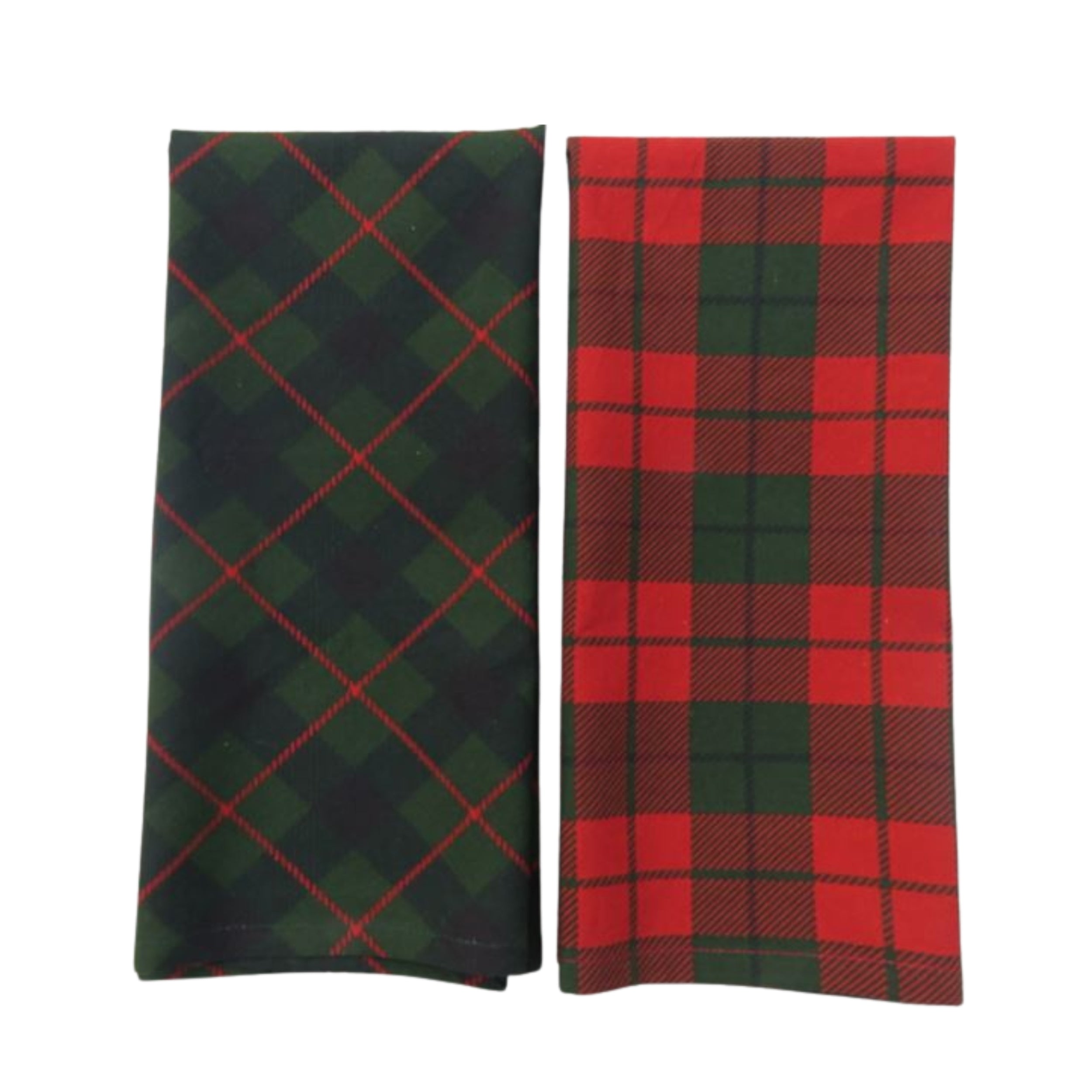 Plaid and Merry Christmas Tea Towel (Set of 3)