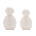 Snowman Figurines with Snowflake Detail (Set of 2)