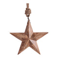 Wood and Jute Star Ornament 14.75"H