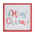 Merry Christmas Square Block Sign 7.75"SQ