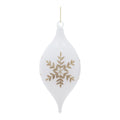 Glass Ornament with Snowflake Set of 6
